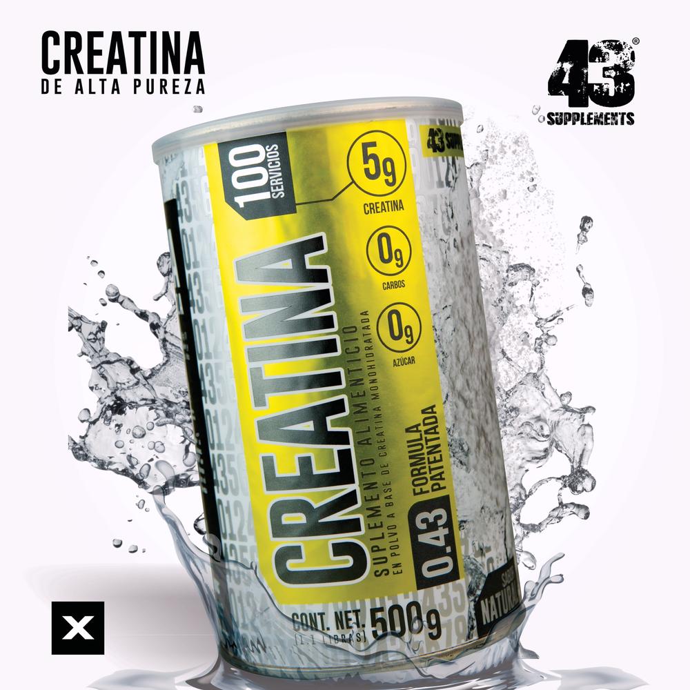 Foto 6 | Creatina Alta Pureza 500 G 100 Servicios 43 Supplements