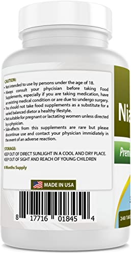 Foto 4 pulgar | Suplemento Best Naturals Niacinamida 500 Mg 240 Comprimidos - Venta Internacional.