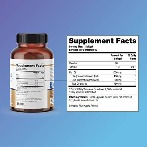 Foto 5 pulgar | Suplemento Theralogix Theromega De Aceite De Pescado Omega-3 90 Cápsulas Blandas - Venta Internacional.