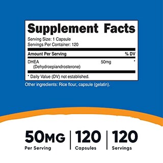 Foto 2 | Suplemento Nutricost Dhea 50 Mg 120 Cápsulas Sin Gluten - Venta Internacional.