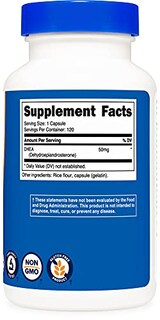Foto 4 | Suplemento Nutricost Dhea 50 Mg 120 Cápsulas Sin Gluten - Venta Internacional.