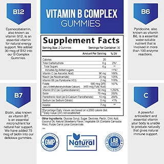 Foto 1 | Gomitas Con Complejo De Vitamina B Nature's Nutrition Extra Strength - Venta Internacional.