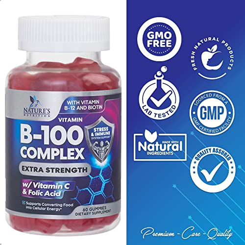 Foto 5 pulgar | Gomitas Con Complejo De Vitamina B Nature's Nutrition Extra Strength - Venta Internacional.