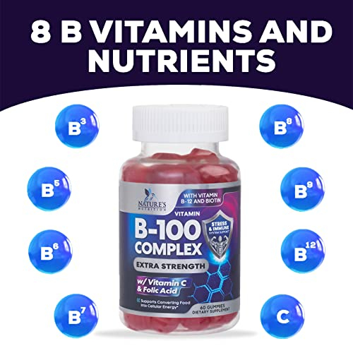 Foto 6 pulgar | Gomitas Con Complejo De Vitamina B Nature's Nutrition Extra Strength - Venta Internacional.