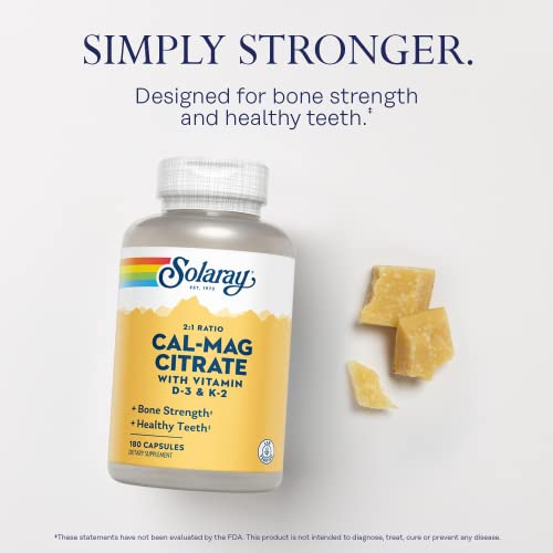 Foto 4 pulgar | Suplemento Solaray De Citrato De Calcio Y Magnesio 2:1 Con Vitamina E - Venta Internacional.