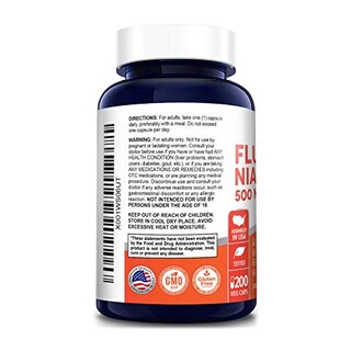 Foto 3 | Niacina Flush Free 500 Mg 200 Cápsulas (sin Ogm Y Sin Gluten - Venta Internacional.