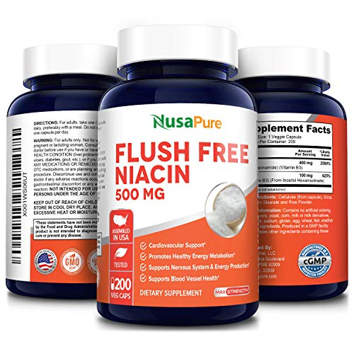 Foto 5 pulgar | Niacina Flush Free 500 Mg 200 Cápsulas (sin Ogm Y Sin Gluten - Venta Internacional.