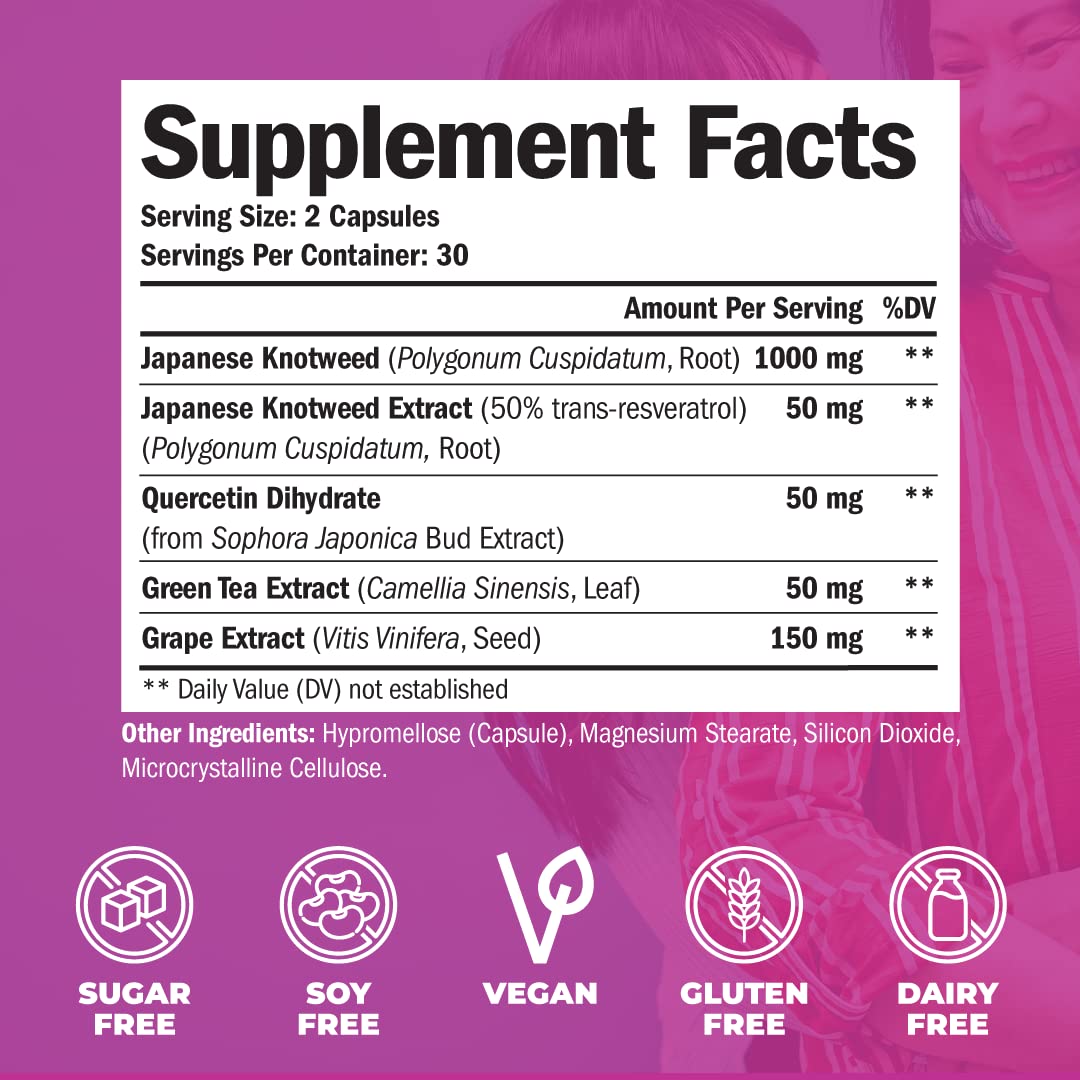 Foto 4 pulgar | Suplemento De Resveratrol Japonés De Hierba Nudosa De Vimerson Health - Venta Internacional.