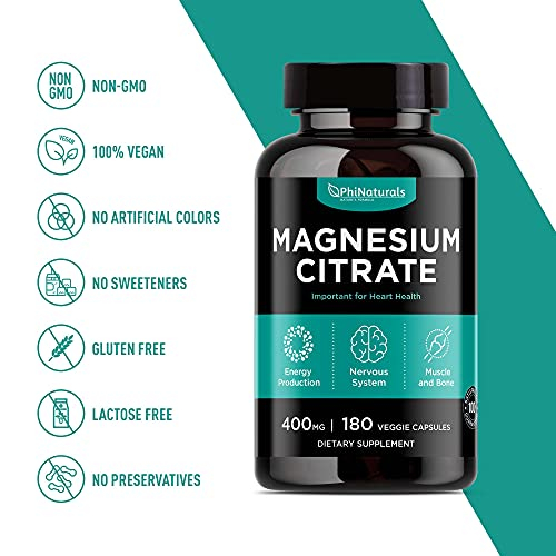 Foto 7 pulgar | Suplementos Phinaturals Citrato De Magnesio En Polvo 400 Mg 180 C - Venta Internacional.