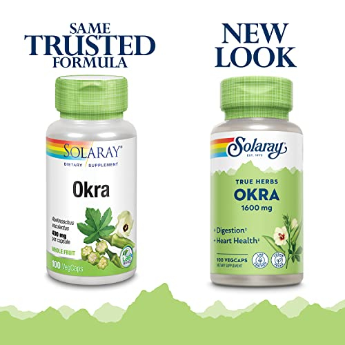 Foto 4 pulgar | Suplemento Solaray Okra Fruit 1600 Mg, Ayuda A La Digestión 100  - Venta Internacional.