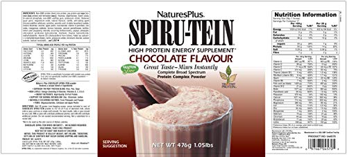 Foto 3 pulgar | Proteína En Polvo Nature's Plus Spiru-tein Chocolate 476 G - Venta Internacional.