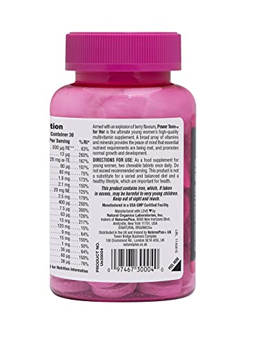 Foto 7 pulgar | Suplemento Nature's Plus Power Teen For Her 60 Comprimidos - Venta Internacional.