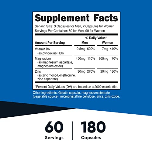 Foto 3 pulgar | Suplemento Nutricost Zma 180 Cápsulas Sin Ogm Y Sin Gluten - Venta Internacional.