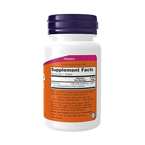 Foto 3 pulgar | Supplement Now Vitamina D-3, 5000 Ui, 240 Cápsulas Blandas De Alta Potencia - Venta Internacional.