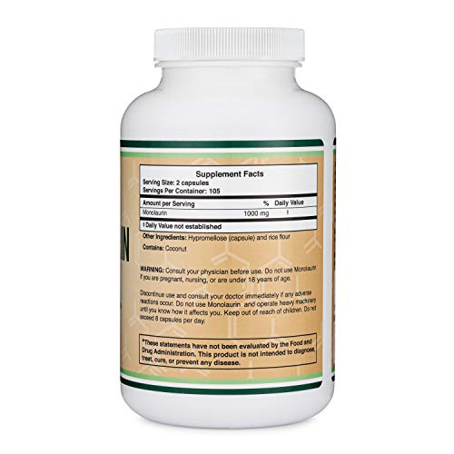 Foto 3 pulgar | Suplemento Double Wood Supplements Monolaurina 1000 Mg 210 Ca - Venta Internacional.