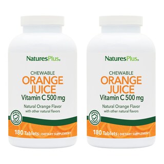 Foto 1 | Zumo De Naranja Masticable Con Vitamina C Nature's Plus, 500 Mg, 180 Tabletas - Venta Internacional.
