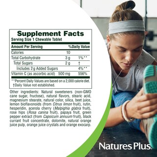 Foto 5 | Zumo De Naranja Masticable Con Vitamina C Nature's Plus, 500 Mg, 180 Tabletas - Venta Internacional.