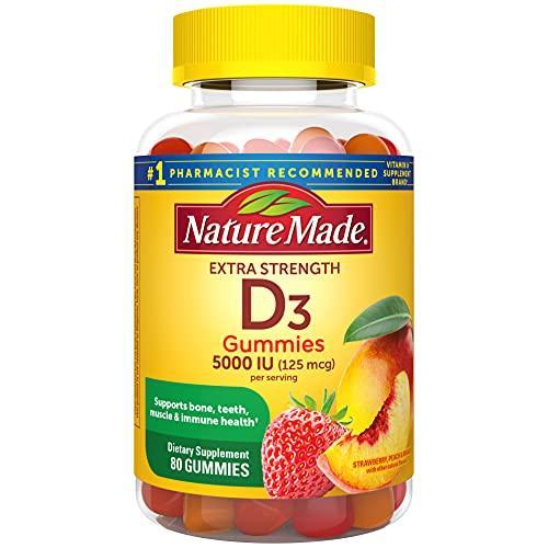 Foto 2 pulgar | Suplemento Nature Made De Vitamina D3 En Gomitas De 5000 Ui, 80 Unidades - Venta Internacional.