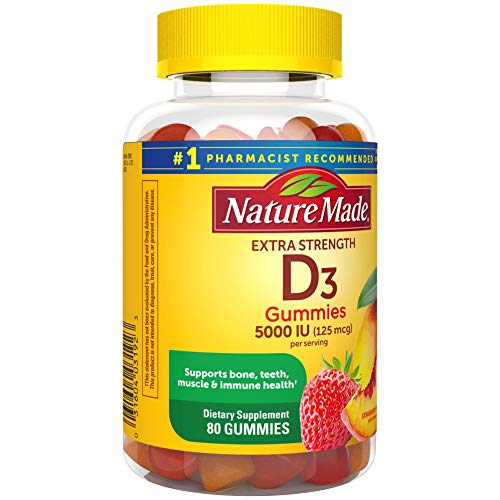 Foto 8 pulgar | Suplemento Nature Made De Vitamina D3 En Gomitas De 5000 Ui, 80 Unidades - Venta Internacional.