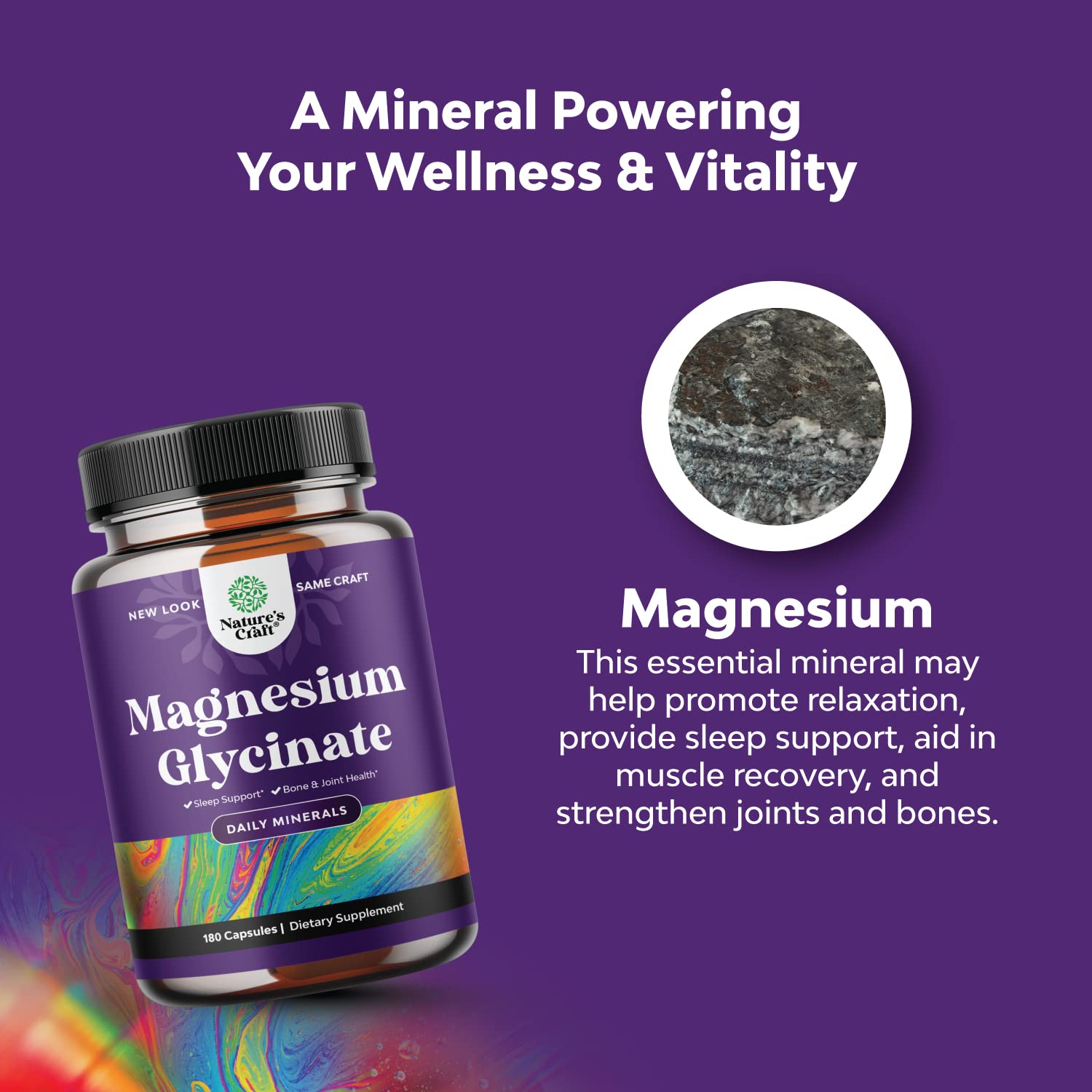 Foto 6 pulgar | Cápsulas De Glicinato De Magnesio Natures Craft 400 Mg Para Adultos - Venta Internacional.