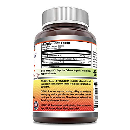 Foto 4 pulgar | Complementa 1000 Mg De Vitamina C De Amazing Formulas Con Escaramujo - Venta Internacional.