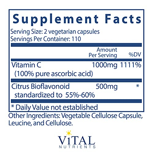 Foto 3 pulgar | Complemente La Vitamina C De Vital Nutrients Con Bioflavonoides 220 Ca - Venta Internacional.