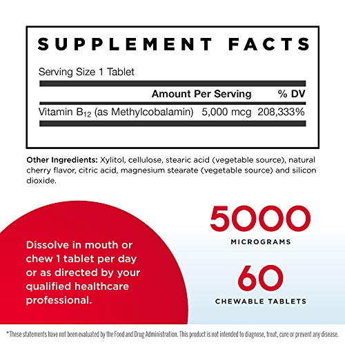 Foto 3 pulgar | Suplemento De Metil B-12 De Jarrow Formulas, 5000 Mcg, 60 Tabletas - Venta Internacional.