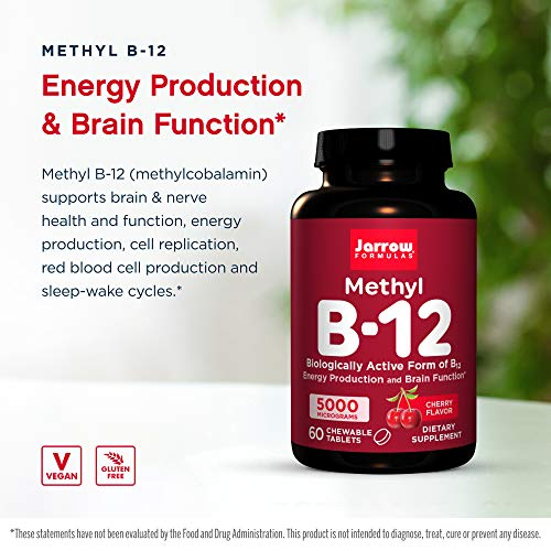 Foto 4 pulgar | Suplemento De Metil B-12 De Jarrow Formulas, 5000 Mcg, 60 Tabletas - Venta Internacional.