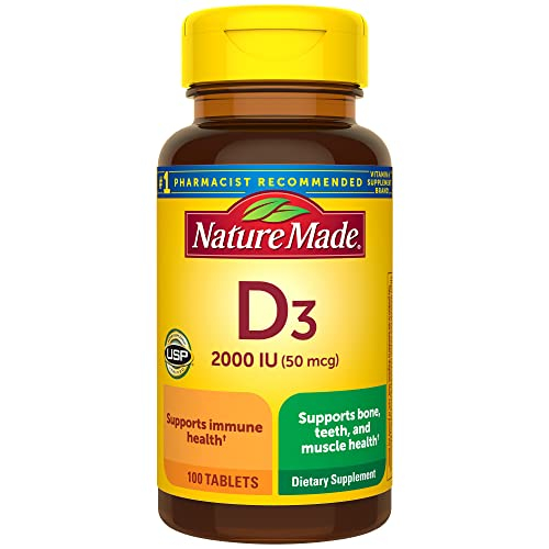 Foto 2 pulgar | Suplemento Nature Made De Vitamina D3, 2000 Ui, 100 Comprimidos - Venta Internacional.
