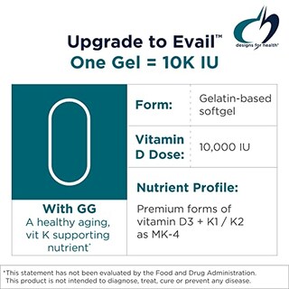 Foto 3 | Diseños De Suplementos Para La Salud D-evail 10k De Vitamina D, 10,000 Ui - Venta Internacional.