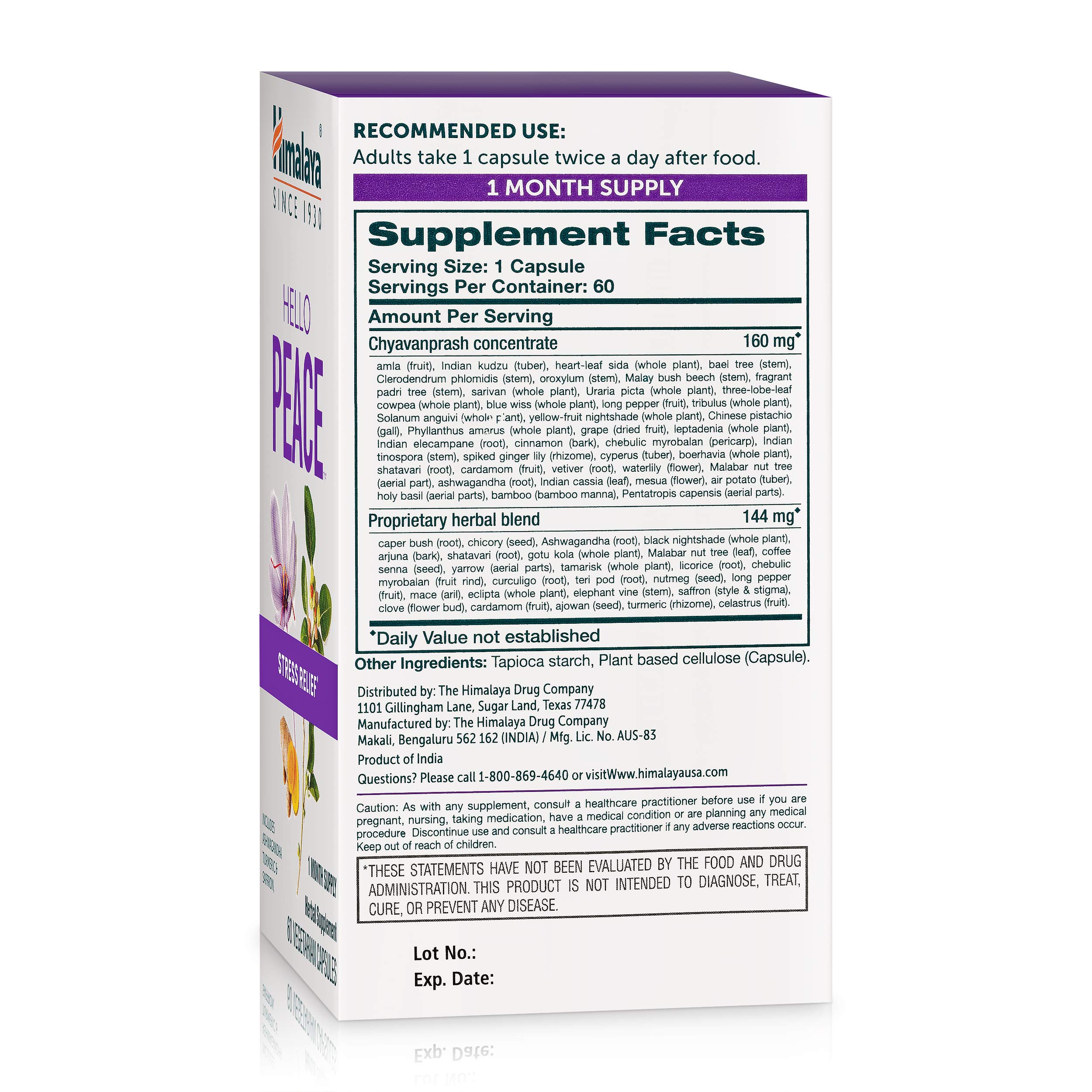 Foto 3 pulgar | Suplemento Herbal Himalaya Hello Peace Daily Stress Relief - Venta Internacional.