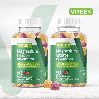 Foto 2 | Suplemento Viteey Gummies Extra Strength Con Citrato De Magnesio - Venta Internacional.