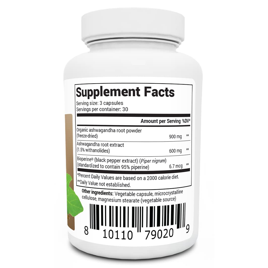 Foto 3 pulgar | Suplemento Dr. Berg En Cápsulas De Ashwagandha 90 X 1500 Mg - Venta Internacional.