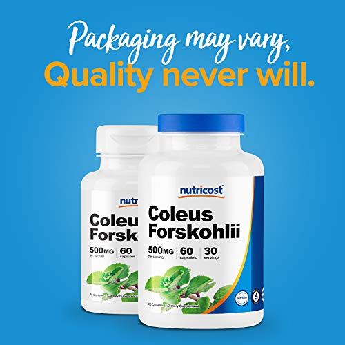 Foto 7 pulgar | Suplemento Nutricost Coleus Forskohlii 500 Mg 60 Cápsulas - Venta Internacional.