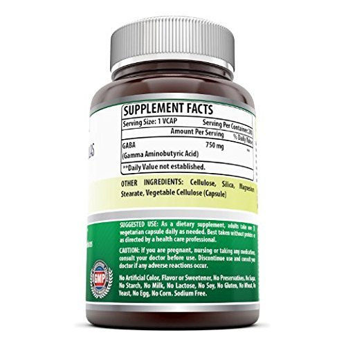 Foto 3 pulgar | Suplemento Amazing Formulas Gaba, 750 Mg, Cápsulas Vegetarianas X100 - Venta Internacional.
