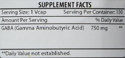 Foto 4 | Suplemento Amazing Formulas Gaba, 750 Mg, Cápsulas Vegetarianas X100 - Venta Internacional.