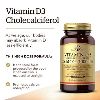 Foto 3 | Suplemento Solgar De Vitamina D3, Colecalciferol, 25 Mcg, 1000 Ui, 25 - Venta Internacional.