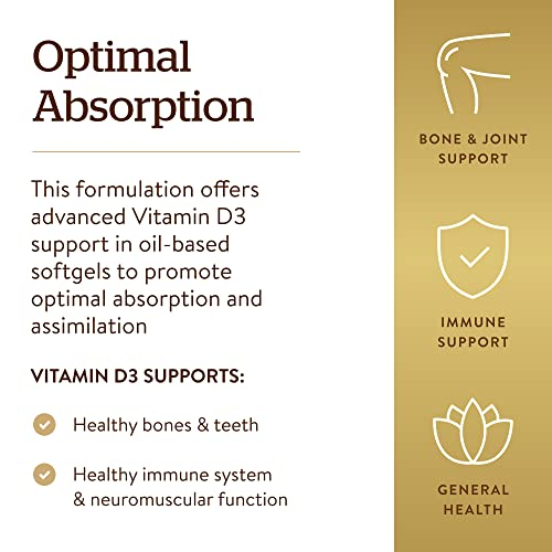 Foto 5 pulgar | Suplemento Solgar De Vitamina D3, Colecalciferol, 25 Mcg, 1000 Ui, 25 - Venta Internacional.