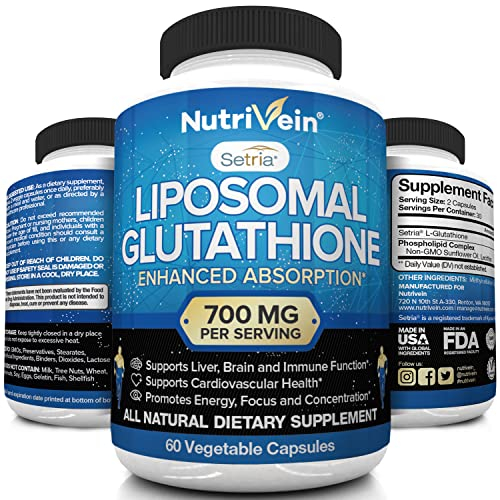 Foto 5 pulgar | Suplemento Nutrivein Glutatión Liposomal Setria  700 Mg 60  - Venta Internacional.