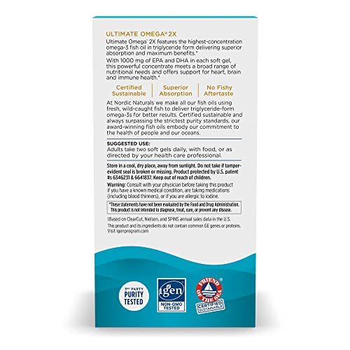 Foto 4 pulgar | Suplemento Ultimate Omega 2 Veces De Nordic Naturals, 2150 Mg, 120 G - Venta Internacional.