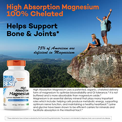 Foto 6 pulgar | Supplement Doctor's Best Magnesio De Alta Absorción 100 Mg - Venta Internacional.