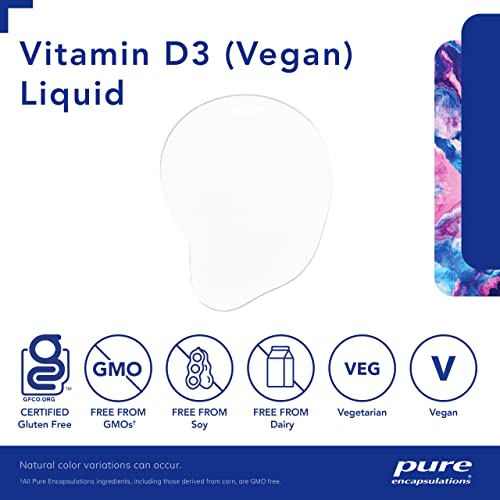 Foto 3 | Suplemento Líquido De Vitamina D3 De Pure Encapsulations, 8,8 Ml, Vegano - Venta Internacional.