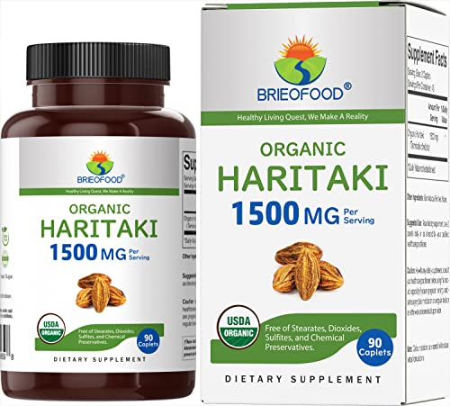 Foto 2 pulgar | Suplemento Brieofood Organic Haritaki 1500 Mg 90 Comprimidos - Venta Internacional.