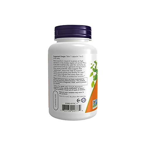 Foto 4 pulgar | Supplement Now Maca (lepidium Meyenii) 750 Mg Cruda 90 Cápsulas - Venta Internacional.