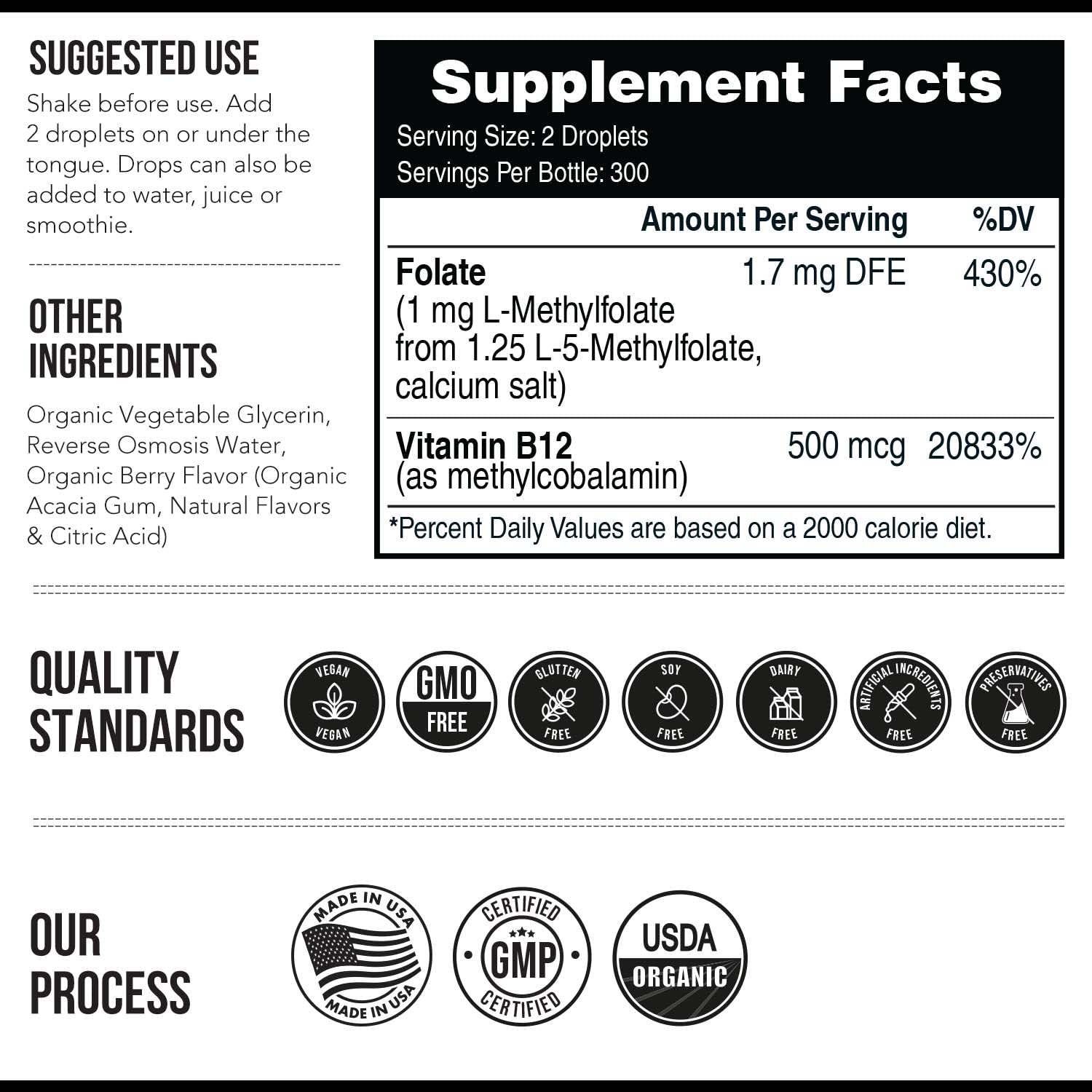 Foto 8 pulgar | Suplemento De Folato De Metilo Orgánico Triquetra Health 1000 Mcg +  - Venta Internacional.