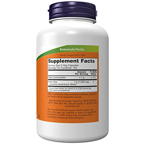 Foto 3 pulgar | Supplement Now Cat's Claw 500 Mg A Base De Hierbas 250 Cápsulas - Venta Internacional.
