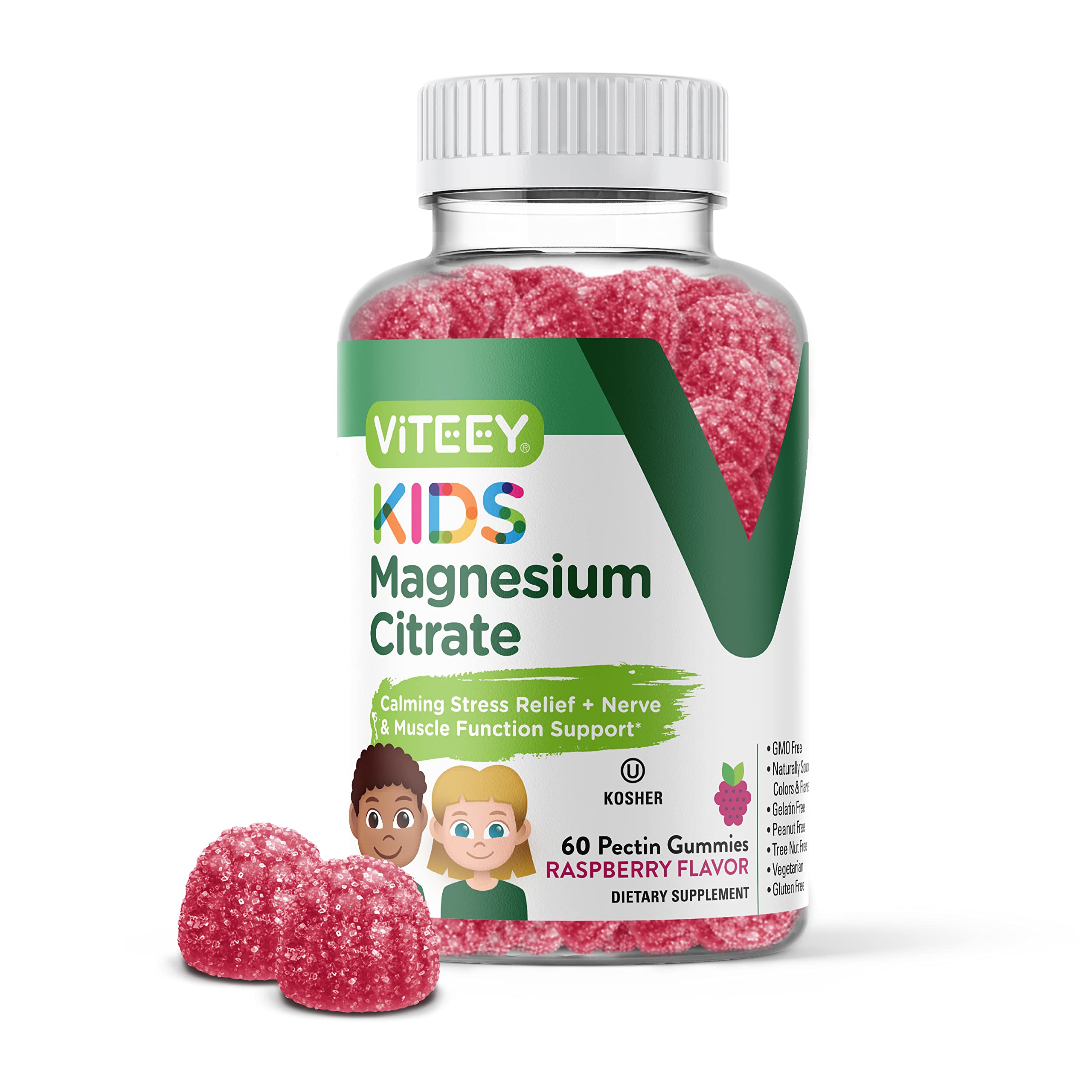 Foto 2 pulgar | [gomitas] Citrato De Magnesio Viteey, 66 Mg, Para Niños, 60 Unidades - Venta Internacional.