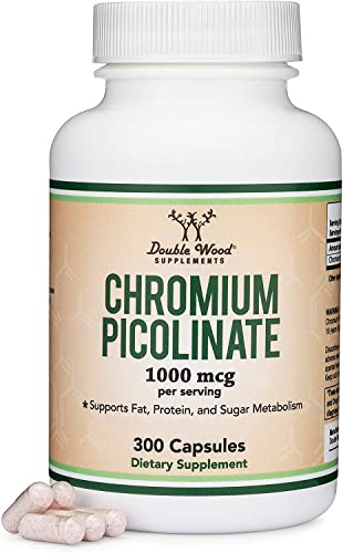Foto 2 pulgar | Suplemento De Picolinato De Cromo Double Wood 1000 Mcg 300 Cápsulas - Venta Internacional.