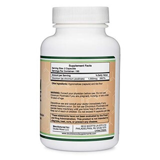 Foto 2 | Suplemento De Picolinato De Cromo Double Wood 1000 Mcg 300 Cápsulas - Venta Internacional.