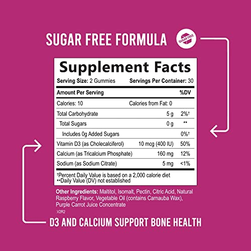 Foto 3 pulgar | Complemente El Calcio De Nature's Nutrition Con Gomitas De Vitamina D3 - Venta Internacional.